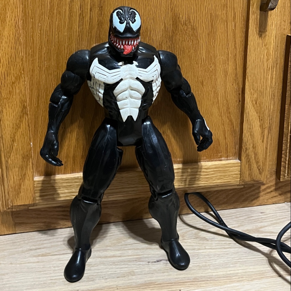 Black and White Action Figure